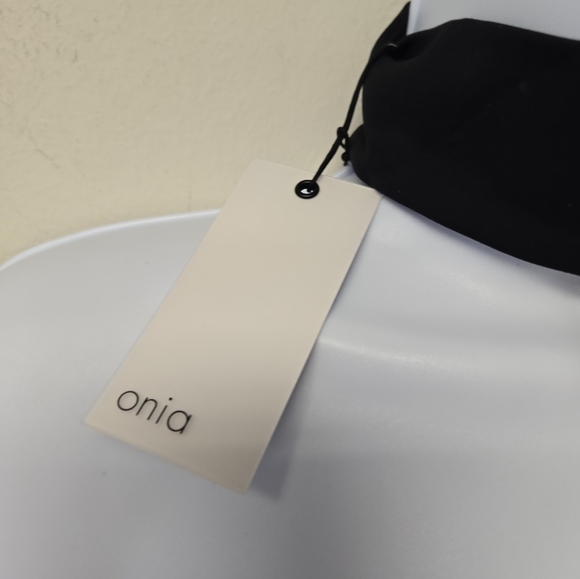 Onia Laura Zip Choker Bikini Top Jet Black S - Picture 10 of 13